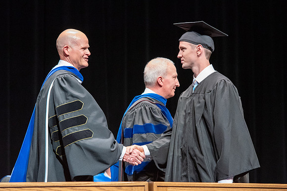 Graduates during convocation of the College of Physical Sciences and Engineering.