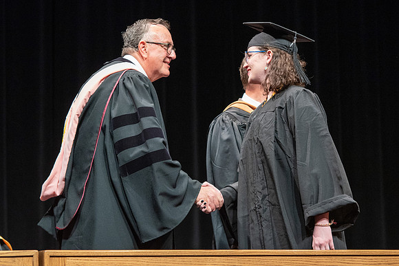 Graduates during convocation for the College of Performing and Visual Arts.