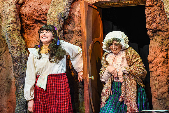 The theatre department's dress rehearsal of the Wind in the Willows in the Snow Drama Theatre.
