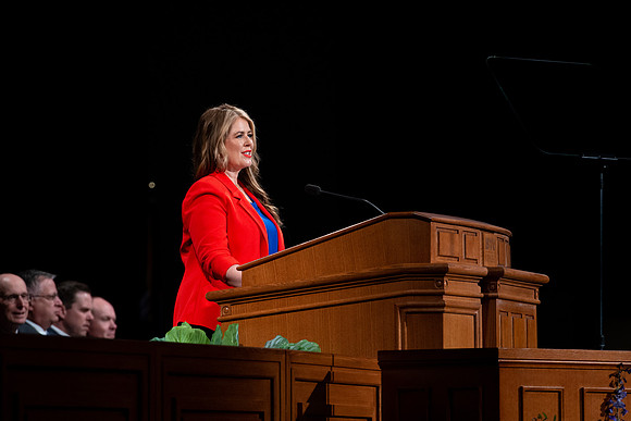 Giving the introduction to Sister Hall.