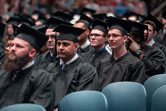 Graduates during convocation of the College of Physical Sciences and Engineering.