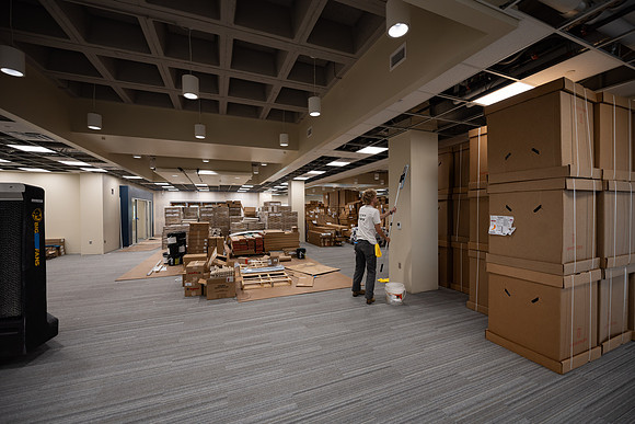Third floor of the McKay Library in July 2025