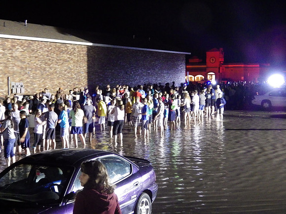 July 15, 2014 Over an inch of rain in less than an hour created a flash flood through Rexburg streets, through a few BYU-Idaho buildings and also flooded several students basement apartments. The even