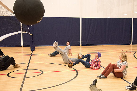 Closing social held in the I-Center courts. Food and fun with a Kin-Ball.