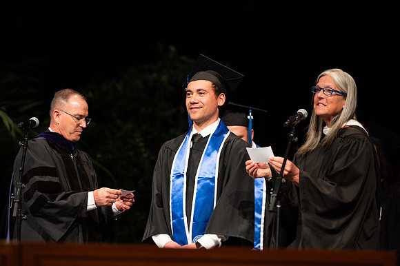 Graduates during convocation for the College of Business and Communication.