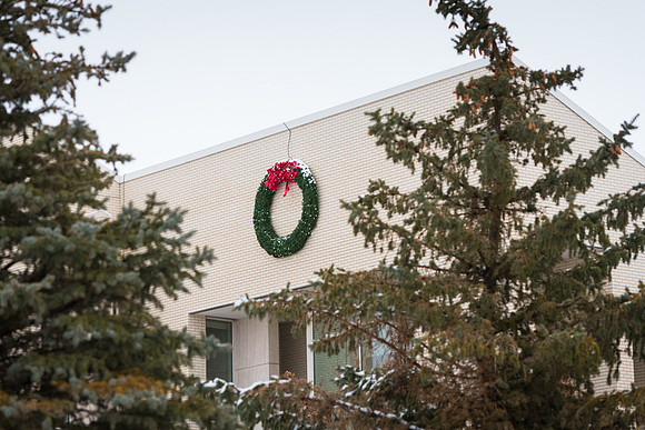Snowy morning on campus, Fall 2016