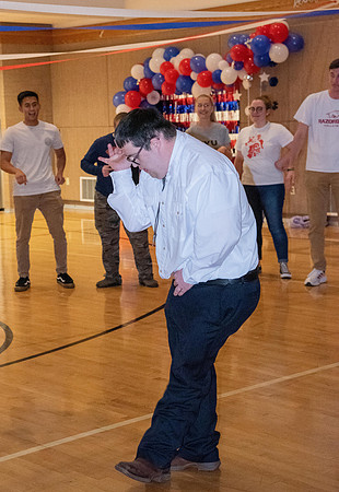 A Fourth of July party at the Hinckley Gym.