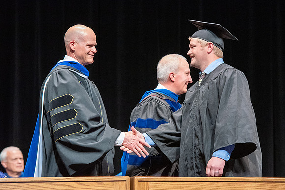 Graduates during convocation of the College of Physical Sciences and Engineering.