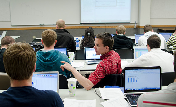Business Management 457 class taught by Kevin Shiley works with real clients to learn marketing strategy.