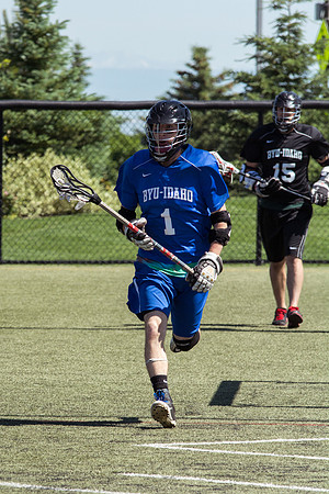 Brigham Young University-Idaho's men's lacrosse plays in the upper fields on campus.
