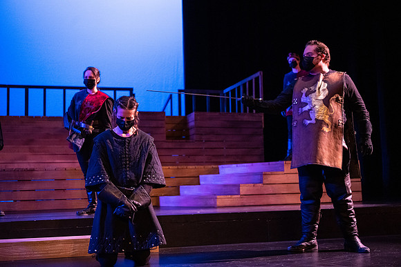 BYU-Idaho theatre department dress rehearsal of Shakespeare's Henry V.