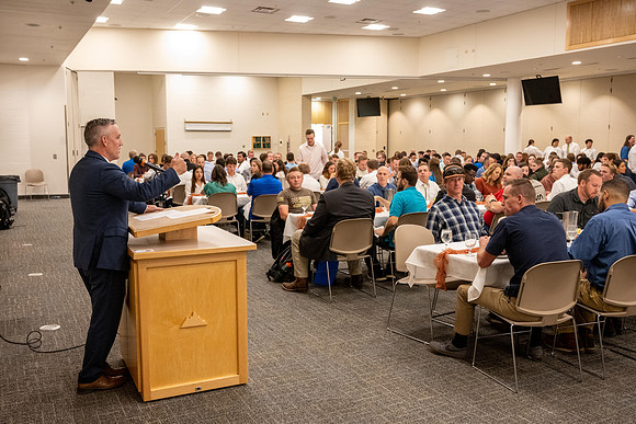 Design & Construction Management banquet.  Majors get the opportunity to meet with personnel from a variety of construction companies.
