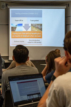 Accounting class taught by Jamie Austad.