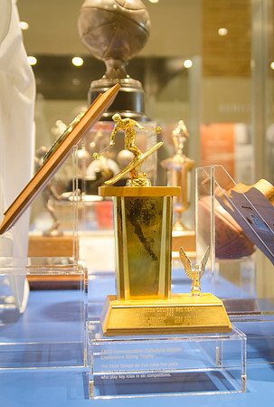 Put in before the end of Fall 2013 Semester, trophy cases are displayed in Legacy Hall to show the Spirit of Ricks.