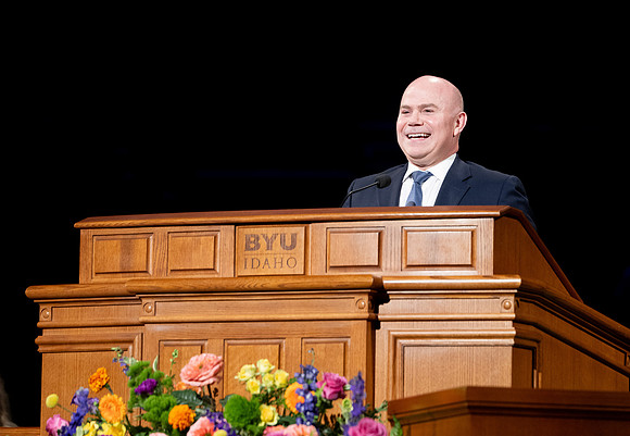 Elder and sister Bangerter speak at Devotional at BYU-Idaho