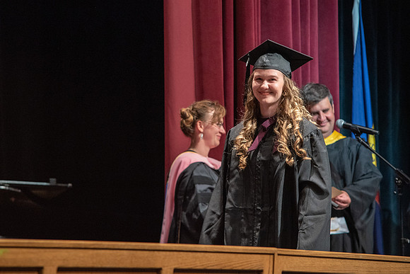 Graduates during convocation for the College of Performing and Visual Arts.