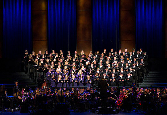 A BYU-Idaho Sacred Music Production performed in the BYU-Idaho Center, conducted by Dallin Hansen and written by Daniel Gawthrop.