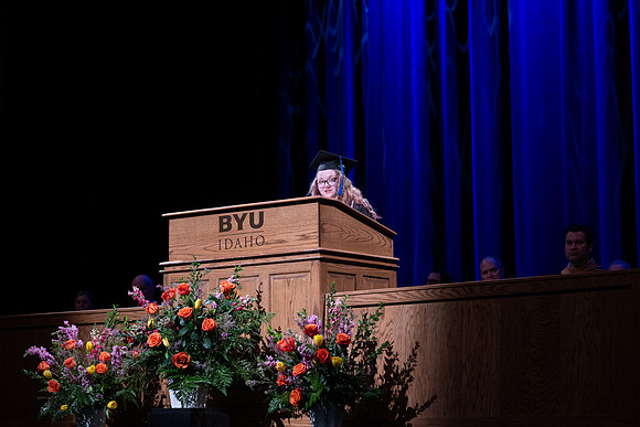 Graduates during convocation for the College of Performing and Visual Arts.
