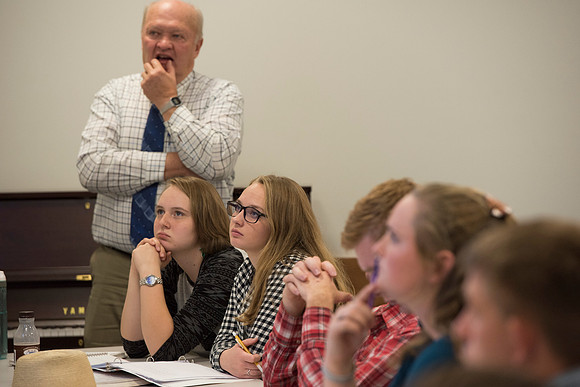 Animal Science majors listen and learn in the classroom.
