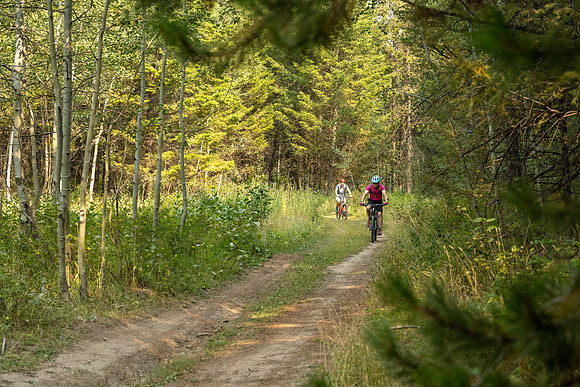 Media Creation Team mountain biking.