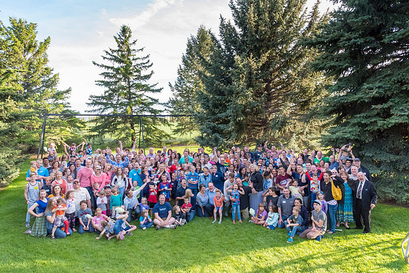 Pathway Worldwide employees and their families gather for a social in Rexburg. 2017