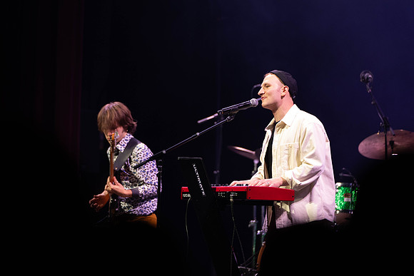 Jacob Kahlil gives a lively performance at BYUI, in the Hart Auditorium.