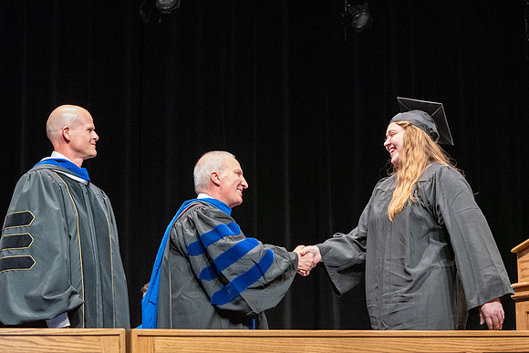 Graduates during convocation of the College of Physical Sciences and Engineering.