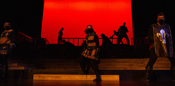BYU-Idaho theatre department dress rehearsal of Shakespeare's Henry V.