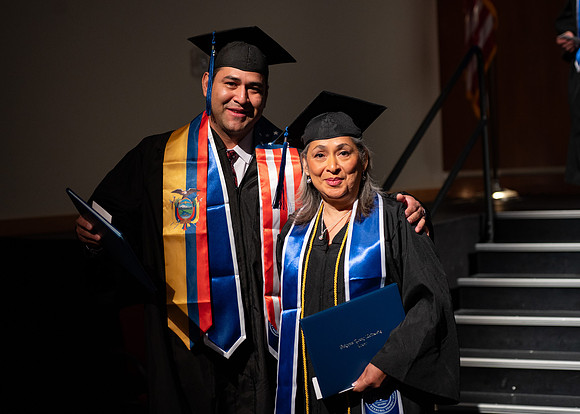 Graduates during convocation for the College of Business and Communication.