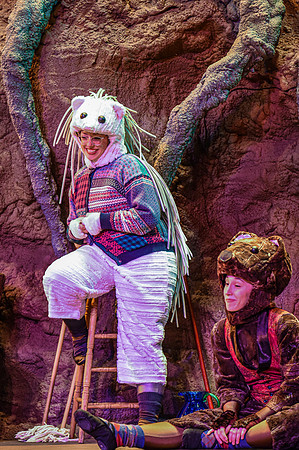 The theatre department's dress rehearsal of the Wind in the Willows in the Snow Drama Theatre.