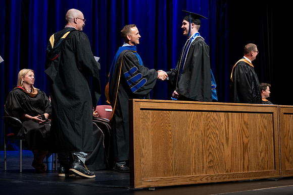 Graduates during convocation for the College of Performing and Visual Arts.