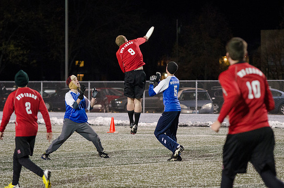 BYU-Idaho students participate in the ultimate frisbee championship game held at the stadium