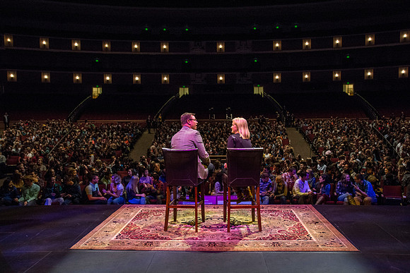 The Gilberts play a getting-to-know-eachother game with the audience to get things warmed up.