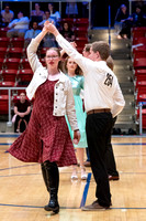 Students perform in a dance competition at the Hart Auditorium.