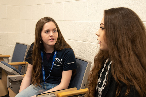 New mentees meet their Heber J. Grant Mentor at Mentor Connections.