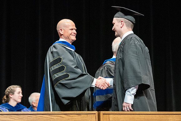 Graduates during convocation of the College of Physical Sciences and Engineering.