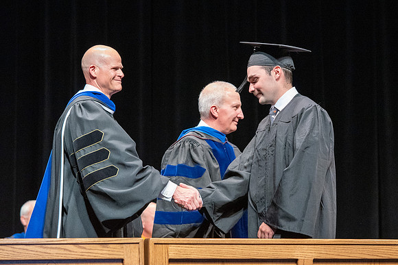 Graduates during convocation of the College of Physical Sciences and Engineering.