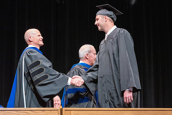 Graduates during convocation of the College of Physical Sciences and Engineering.