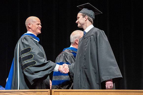 Graduates during convocation of the College of Physical Sciences and Engineering.