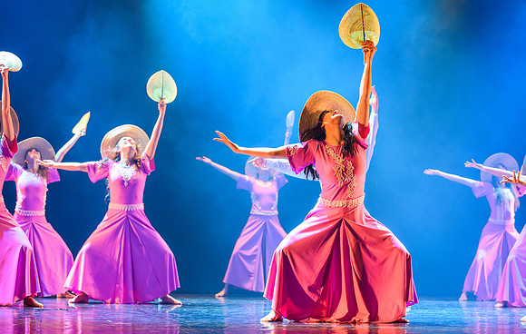 The Department of Theatre and Dance colorful Extravadance performance. Held in the Snow Drama Theatre.