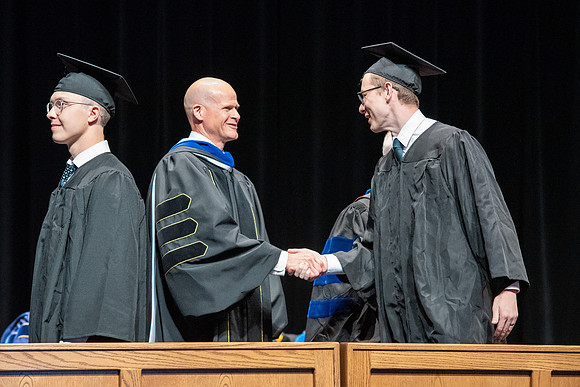 Graduates during convocation of the College of Physical Sciences and Engineering.