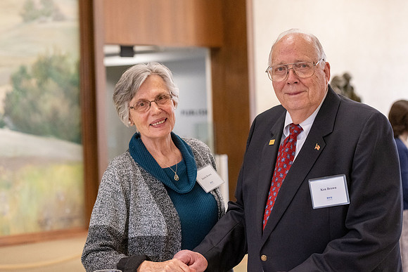 President Henry J Eyring hosts a dinner for guest at the Church Office Building in Salt Lake City, Utah.