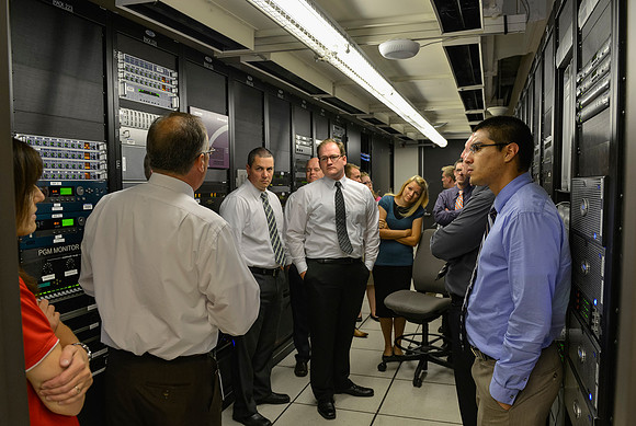 New employees get a tour of the BYU-Idaho Center.