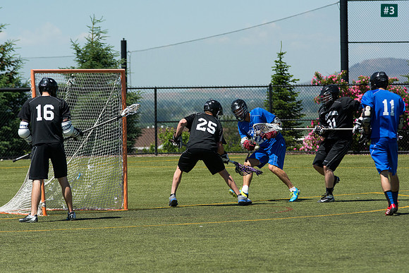 Brigham Young University-Idaho's men's lacrosse plays in the upper fields on campus.