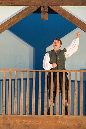 Brigham Young University-Idaho's production of The Shomaker's Holiday performed out in the amphitheatre in front of the McKay Library.