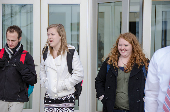 Students at Brigham Young University-Idaho come to devotional to listen to speaker, Kim B. Clark, address students in the new semester.