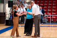 Students perform in a dance competition at the Hart Auditorium.