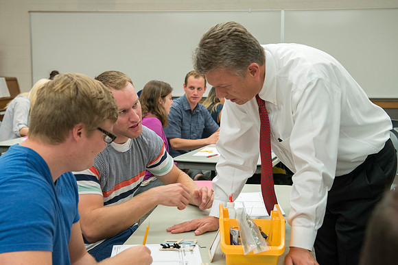 Business Management students learn some creative developement and thinking skills to prepare them for their IBC groups. The class is taught in a group effort by Craig Bell, Drew Eagar and Kent Lundin.