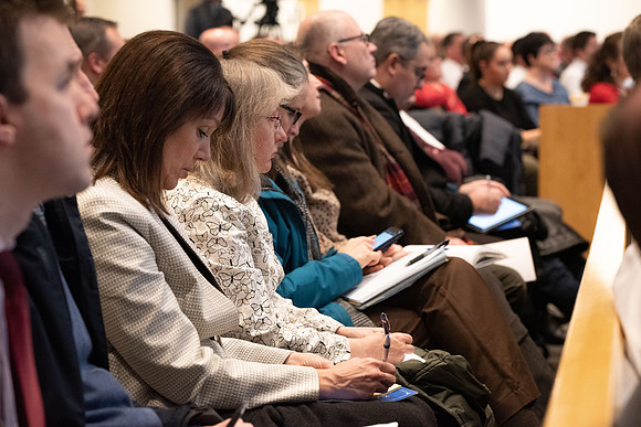 Employees gather for a conference to develop attitudes and skills that will help them become better employees of BYU-Idaho and better disciples of Jesus Christ.