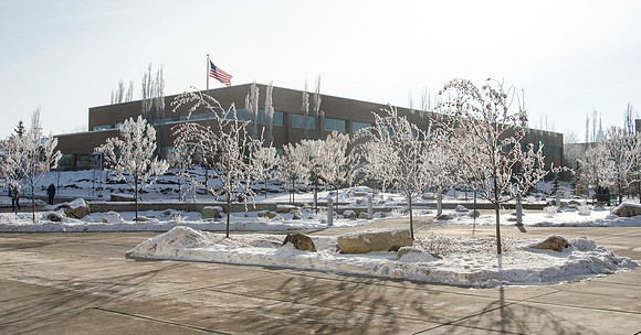 A frosty winter day at BYU-Idaho.